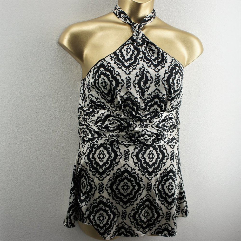 White house black market satin halter top size XL
